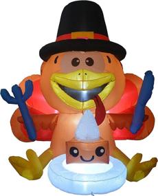 img 3 attached to GOOSH 5 Foot High Thanksgiving Inflatables Decoration
