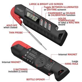 img 1 attached to 🔥 Venigo Waterproof Digital Meat and Food Thermometer – Perfect for Grilling, Cooking, Baking and More!