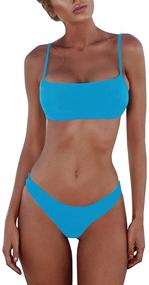 img 4 attached to Padded Brazilian Thong Bikini Swimsuits Women's Clothing
