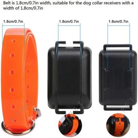 img 3 attached to 🐶 Waterproof Adjustable ETPET Dog Collar Belt for Shock Collar Receivers - Durable Replacement Strap for Barking Collar Fence - Pet TPU Collar Strap