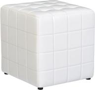 🌕 stylish moonlight white first hill fhw altair square faux-leather ottoman - elegant and functional logo