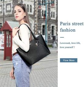 img 3 attached to Stylish 3-piece Handbag Set: Tote, Shoulder Bag, Satchel for Women in a Hobo Design