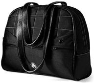 👜 sumo me-sumo99130 13-inch women's laptop purse: stylish black leather/black nylon logo