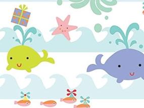img 2 attached to 🎁 Colorful Sea Babies Gift Wrap: 24" X 6' Polyester Sheet for Perfect Presentations
