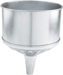 img 3 attached to Lumax LX-1708 Silver 8 Quart Galvanized Funnel with Removable Stainless-Steel Screen - Heavy-Duty Construction Ideal for Rugged Use, Featuring Fluted Bottom to Minimize Swirling