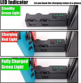img 2 attached to 🔌 TOSTAR Mini Charger: Portable USB Charging Base for Joycon Switch - Small, Compact & Efficient Charging Solution for NS JoyCon Left and Right Small Handles