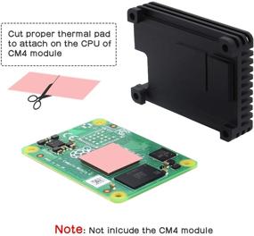 img 3 attached to 🔥 Теплоотвод из алюминиевого сплава Geekworm 12 мм (С235) с поддержкой кулера 30 мм - совместим с материнской платой Raspberry Pi Compute Module 4 CM4