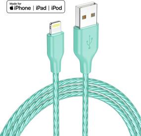 img 3 attached to 🔌 IDISON 5Цветов [5-шт 6Фт] iPhone Lightning Cable – Apple MFi Certified Fast Charging Cord для iPhone Charger, iPhone SE/Xs/XS Max/XR/X/8 Plus/7/6 Plus,iPad Pro Air2, и другие (серый/зеленый/розовый/синий/желтый)