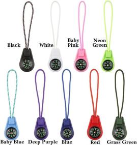 img 2 attached to 🧭 20-Piece Mini Survival Compass Zipper Pull Slider Set | Multi-Color Outdoor Camping Hiking Pocket Compass | Liquid Filled & Reliable | Emergency Survival Kits Watchband Paracord Bracelet Necklace Key Chain