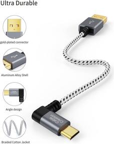 img 3 attached to 🔌 Кабель CableCreation 2 шт. Короткий микро-USB 2.0 кабель с прямым углом, оплетенный: кабель для быстрой зарядки данных для PS4, Roku Streaming Stick - 0.5 фута, космический серый