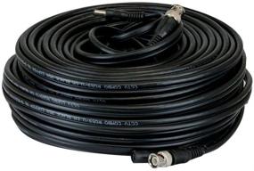 img 2 attached to 🔌 150ft RG59 Siamese Combo Coaxial Cable for HD-SDI, AHD, TVI, CVI CCTV Security Cameras - BNC Connector, 2.1mm Power Jack (Black)