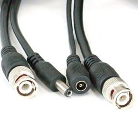 img 1 attached to 🔌 150ft RG59 Siamese Combo Coaxial Cable for HD-SDI, AHD, TVI, CVI CCTV Security Cameras - BNC Connector, 2.1mm Power Jack (Black)