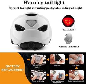 img 1 attached to 🚴 Adult Bicycle Helmets with Light for Urban Commute, Adjustable Size - Ideal for Men and Women