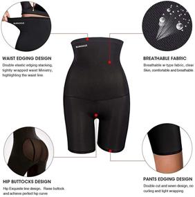 img 2 attached to 👖 Burvogue Shapewear: Tummy Control-Butt Lifter High Waisted Shaper Shorts for Women - Get Your Perfect Silhouette!