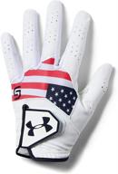 enhance your junior golfer's game with under armour boys' coolswitch golf gloves - spieth jr. edition logo