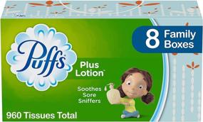 img 4 attached to 🤧 Puffs Plus Lotion Facial Tissues - 8 Family Boxes, 960 Tissues Total!