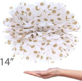 img 1 attached to 🎉 Набор бумажных шариков из ткани Vidal Crafts, 20 шт: потрясающая свадебная, дня рождения и декорация для душа-спа