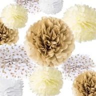 🎉 vidal crafts 20 pcs tissue paper pom poms kit: stunning wedding, birthday, and baby shower decorations logo