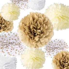 img 4 attached to 🎉 Vidal Crafts 20 Pcs Tissue Paper Pom Poms Kit: Stunning Wedding, Birthday, and Baby Shower Decorations