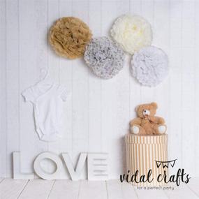 img 3 attached to 🎉 Vidal Crafts 20 Pcs Tissue Paper Pom Poms Kit: Stunning Wedding, Birthday, and Baby Shower Decorations
