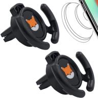 homefox air vent car mount for grip stand collapsible socket phone holder with secure vent clips (two packs logo