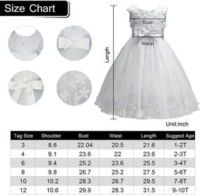 img 1 attached to Acecharming Floral Hemline Wedding Party Children's Dresses