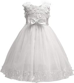 img 4 attached to Acecharming Floral Hemline Wedding Party Children's Dresses