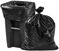 🗑️ extra large heavy duty black trash bags, 95-100 gallon (50/count w/ties) - value-pack for huge waste disposal logo