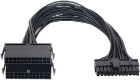 img 3 attached to 💡 Dual PSU Cable Adapter | 24-Pin Power Supply Extension Cable Synchronizer | 24 pin to 24(20+4) pin Male to Female | Computer ATX Motherboard | 18AWG/1FT | 1Pack (Improved SEO)