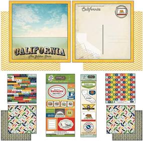 img 1 attached to 📸 California Vintage Scrapbook Kit: Themed Paper and Stickers by Scrapbook Customs