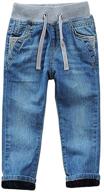 pure cotton denim jeans pants for big boys toddler kids logo