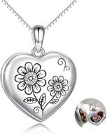 luhe sterling silver sunflower locket necklace: a timeless keepsake for loved ones logo