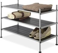 👠 whitmor 3-tier shoe rack and home organizer - closet storage shelves logo