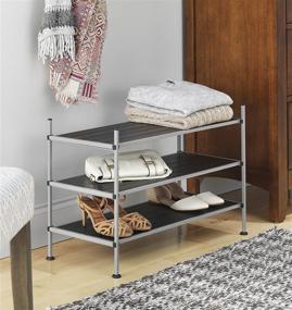 img 3 attached to 👠 Whitmor 3-Tier Shoe Rack and Home Organizer - Closet Storage Shelves