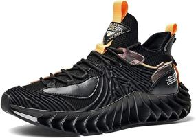 img 4 attached to 👟 Stylish and Breathable XIPAI Men's High Top Fashion Sneakers: Perfect for Running, Gym, Sports, and Walking with Non-Slip, Slip-On design!