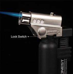 img 2 attached to 🔥 Goldnconn Big Jet Blow Torch Cigar Lighter: Butane Refillable, Adjustable Flame for Cooking, BBQ, Baking, Brulee & More!