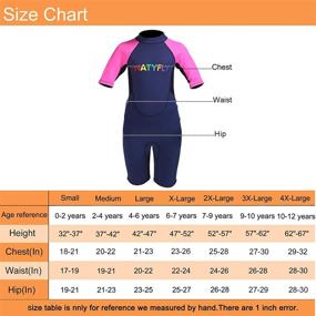 img 3 attached to 👦 NATYFLY Kids Wetsuit: Premium 2mm Neoprene Short Sleeve Youth Shorty Wetsuit for Girls & Boys