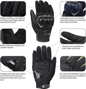 img 3 attached to 🧤 CHIYUNS Full Finger Touchscreen Motorcycle Gloves for Men and Women - Ultimate Protection for Motorbike Riding, BMX, ATV, MTB, Racing, Cycling, Climbing, Motocross, Hiking, and more!