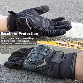 img 1 attached to 🧤 CHIYUNS Full Finger Touchscreen Motorcycle Gloves for Men and Women - Ultimate Protection for Motorbike Riding, BMX, ATV, MTB, Racing, Cycling, Climbing, Motocross, Hiking, and more!