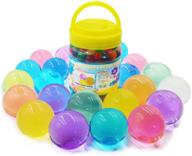 300-pc large water beads: rainbow mix growing balls for kids, sensory toys & home decoration logo