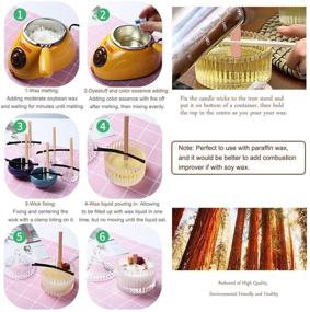 img 2 attached to 🕯️ YoungRich 50 PCS Natural Wood Candle Wicks | Iron Stand Candle Cores | Environmental-Friendly Wick for Candle Making and DIY Crafts | 13x1.3cm / 5.1x0.5inch