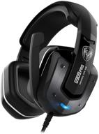 somic g909pro: immersive 7.1 virtual surround sound usb gaming headset with mic, volume control, led - perfect for ps4, pc (black) логотип