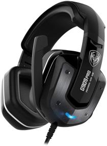 img 4 attached to SOMIC G909PRO: Immersive 7.1 Virtual Surround Sound USB Gaming Headset with Mic, Volume Control, LED - Perfect for PS4, PC (Black)