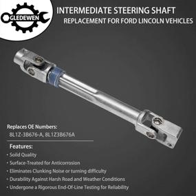 img 3 attached to 🔧 Lower Intermediate Steering Shaft with U-Joint Coupler for Ford F-150 (2009-2014), Expedition (2007-2014) & Lincoln Navigator - Replaces 8L1Z-3B676-A, 8L1Z3B676A
