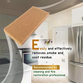 img 1 attached to Smoke & Soot Removal Dry Cleaning Sponge 🧽 - (3-Pack) - Effective for Dust and Dirt too!