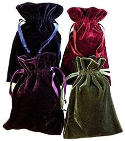 img 3 attached to 🎴 4-Piece Tarot Rune Bag Bundle: Moss Green, Navy Blue, Purple & Wine Velvet Bags – 4" by 6" Sizes