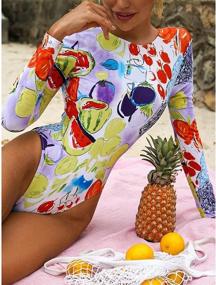 img 3 attached to CPUTAN Rashguard Swimsuit Surfing Swimwear Women's Clothing in Swimsuits & Cover Ups