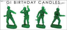 img 1 attached to 🎂 Set of 4 Retro Army Men Military Birthday Candles by NuOp Design