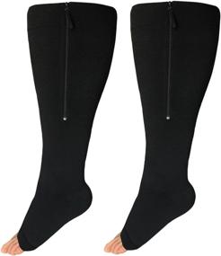 img 2 attached to Runee Zipper Compression Socks 20 30MmHg