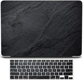 img 4 attached to Черный пластиковый чехол с жестким корпусом совместим с чехлом для MacBook Air 11 дюймов 2015 2014 2013 2012 модель выпуска:A1370 A1465.